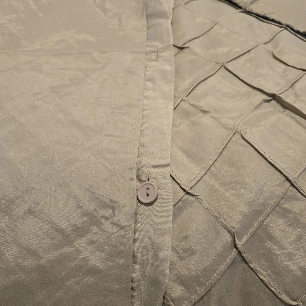 Elegant King Duvet Set – Sateen Finish with Diamond Stitching, Taupe